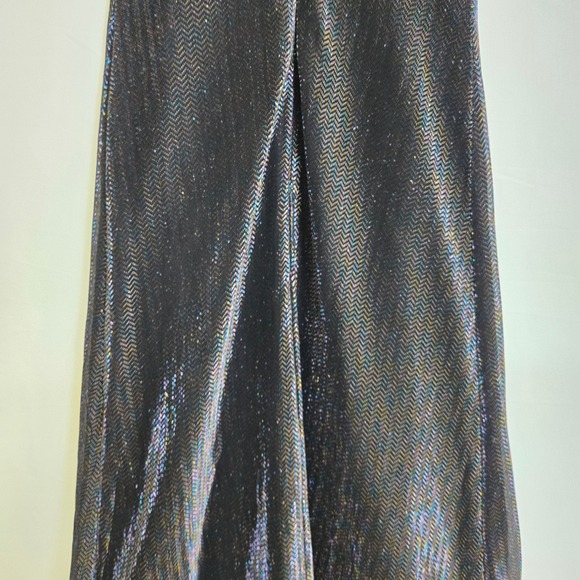 Vtg 80s Nadine Metallic Shimmering Chevron Gown, Black, Juniors 5, Style 1133 - Picture 14 of 16
